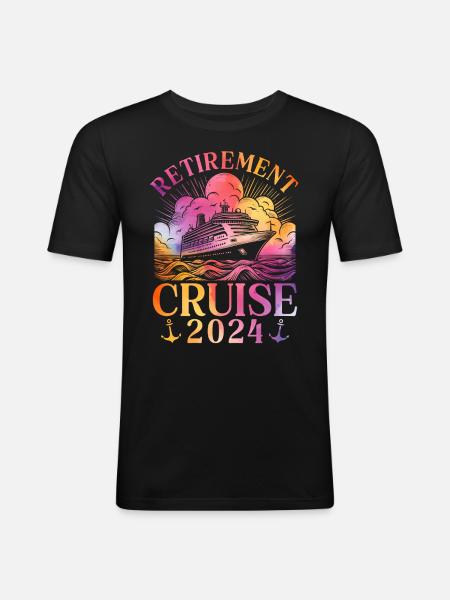 Retirement Cruise 2024 - Men's Slim Fit T-Shirt - black