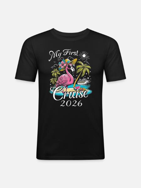 My First Cruise 2026 - Men's Slim Fit T-Shirt - black