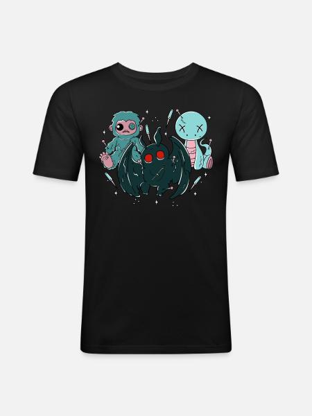Kawaii Pastel Goth Cryptids - Men's Slim Fit T-Shirt - black