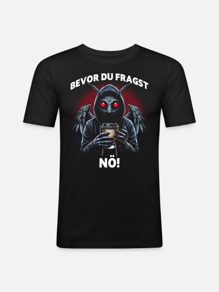 Avant de demander non, - T-shirt près du corps Homme - noir