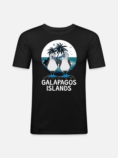 Galápagos Islands - Männer Slim Fit T-Shirt - Schwarz