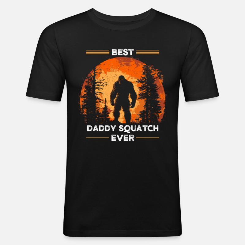 Best Daddy Squatch Ever - Men's Slim Fit T-Shirt - black