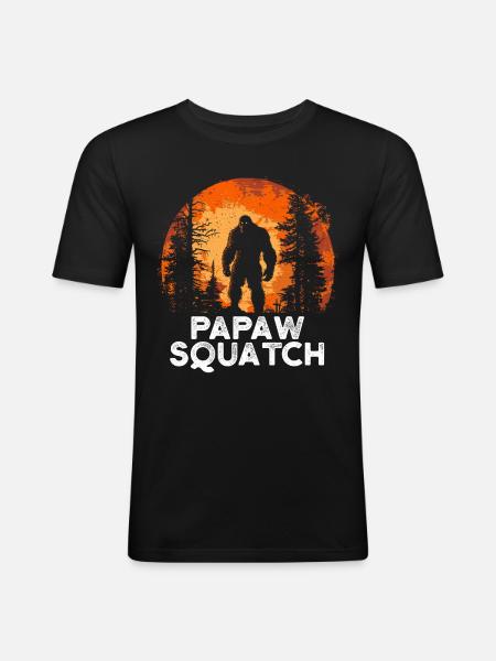 Papaw Squatch - Men's Slim Fit T-Shirt - black