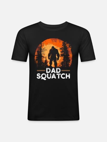Dad Squatch - Men's Slim Fit T-Shirt - black