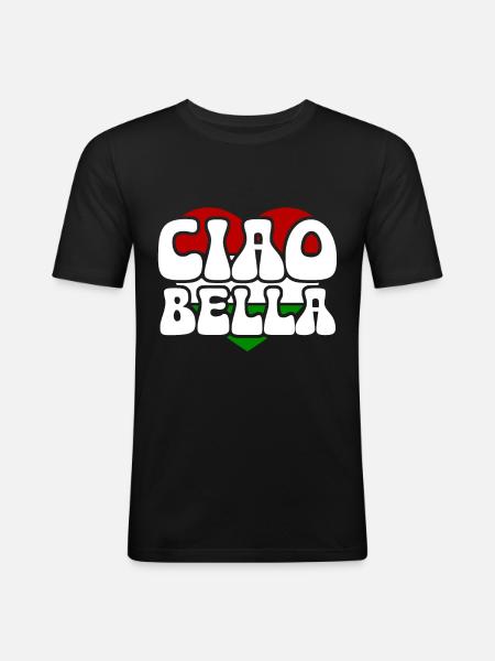 Ciao Bella - Men's Slim Fit T-Shirt - black