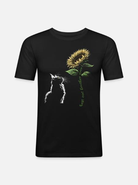 Best Cat Brother Ever - Men's Slim Fit T-Shirt - black
