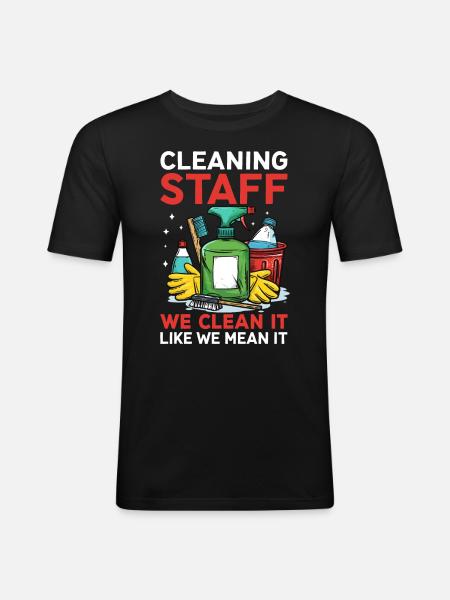 Cleaning Staff - Men's Slim Fit T-Shirt - black