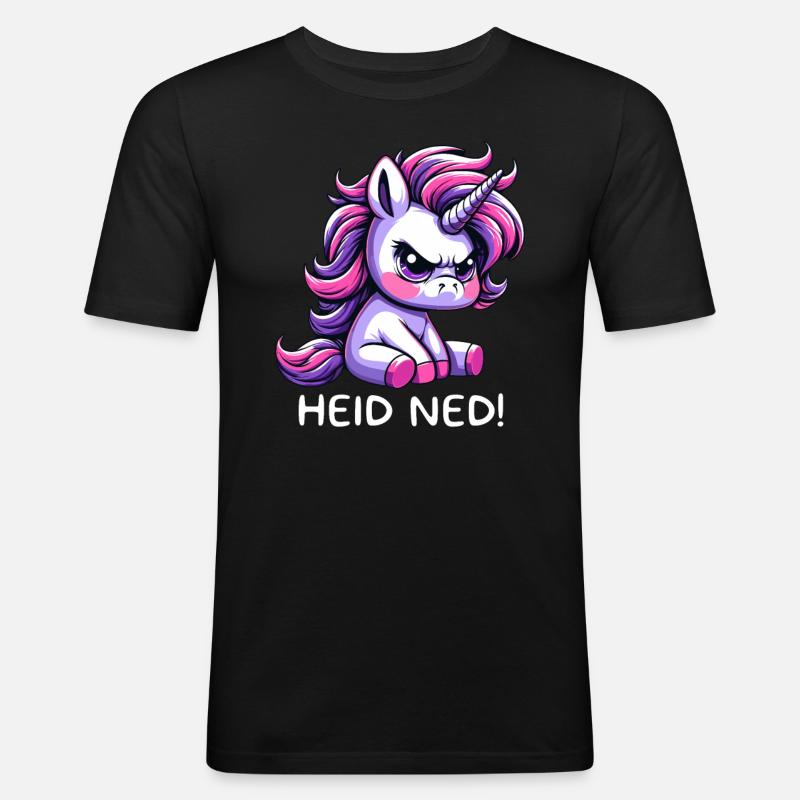 Heid Ned - Männer Slim Fit T-Shirt - Schwarz