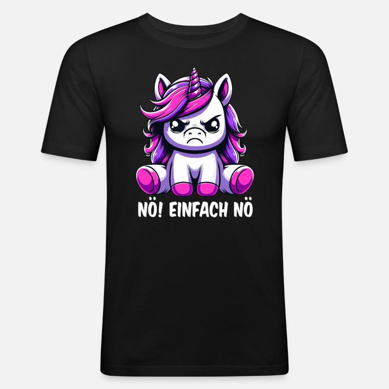 Non, tout simplement non - T-shirt près du corps Homme - noir