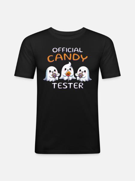 Official Candy Tester - Men's Slim Fit T-Shirt - black