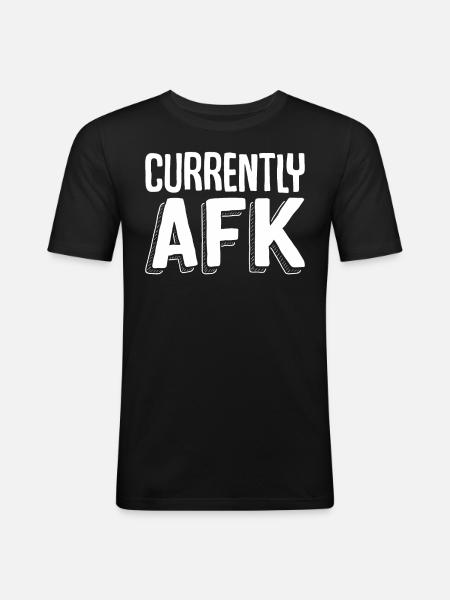 Currently AFK - Men's Slim Fit T-Shirt - black