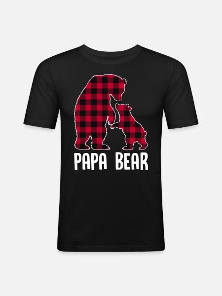 Papa Bear - Men's Slim Fit T-Shirt - black