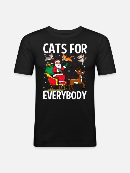 Cats For Everybody - Men's Slim Fit T-Shirt - black
