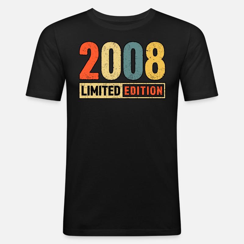 Edition limitée 2008 - T-shirt près du corps Homme - noir