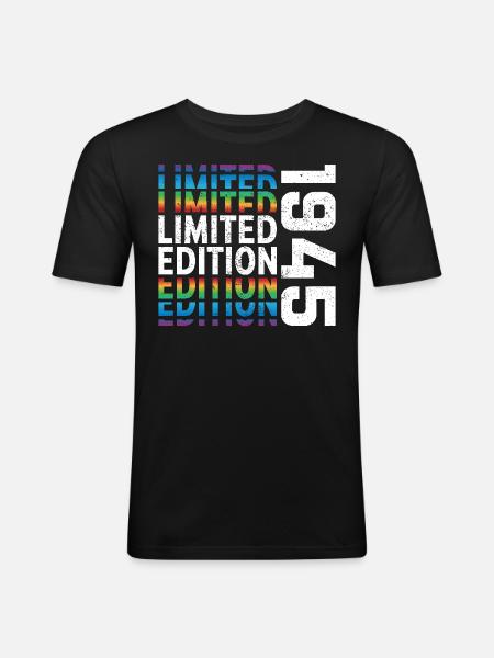 Limited Edition 1945 - Men's Slim Fit T-Shirt - black