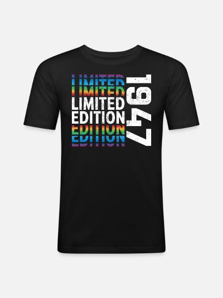 Limited Edition 1947 - Men's Slim Fit T-Shirt - black