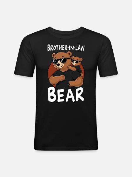 Beau-frère Bear - T-shirt près du corps Homme - noir