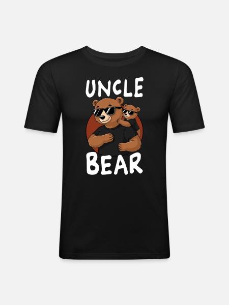 Uncle Bear - Men's Slim Fit T-Shirt - black
