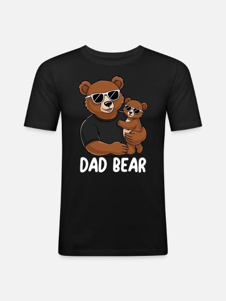 Dad Bear - Men's Slim Fit T-Shirt - black