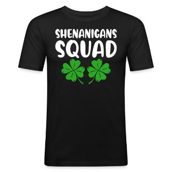 Shenanigans Squad - Men's Slim Fit T-Shirt - black - Front - Nik (191cm)
