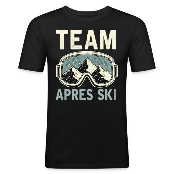 Team Après Ski - Men's Slim Fit T-Shirt - black - Front - Nik (191cm)