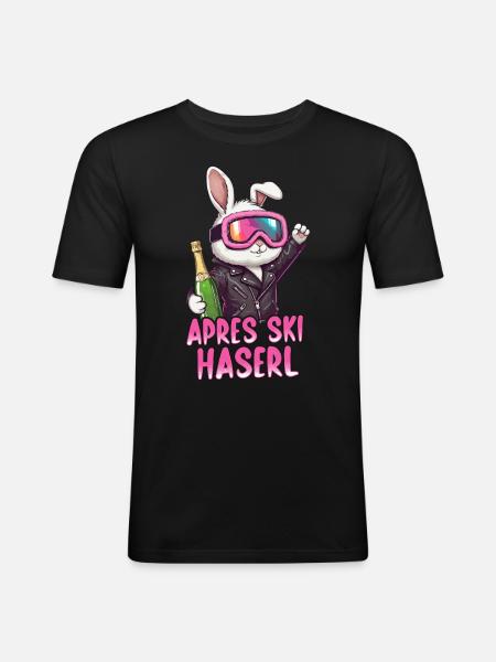 Après-ski bunny - Men's Slim Fit T-Shirt - black