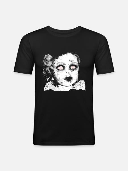 Kind Horror - Männer Slim Fit T-Shirt - Schwarz