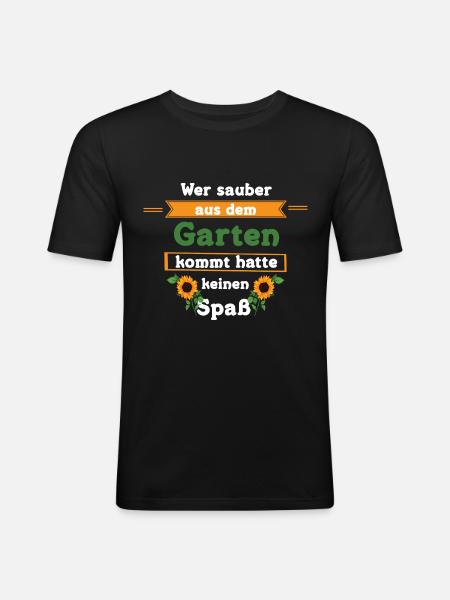 Garten | Gärtner | Gartenarbeit | Gärtnerin - Männer Slim Fit T-Shirt - Schwarz