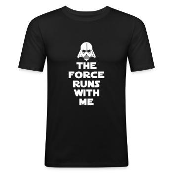 Séance d’entraînement Sport Cadeau amusant - T-shirt près du corps Homme - noir - Devant - Nik (191cm)
