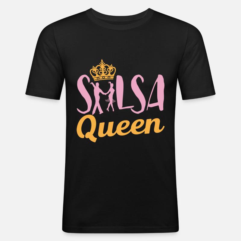Salsa Tanz Queen Cooles Geschenk - Männer Slim Fit T-Shirt - Schwarz
