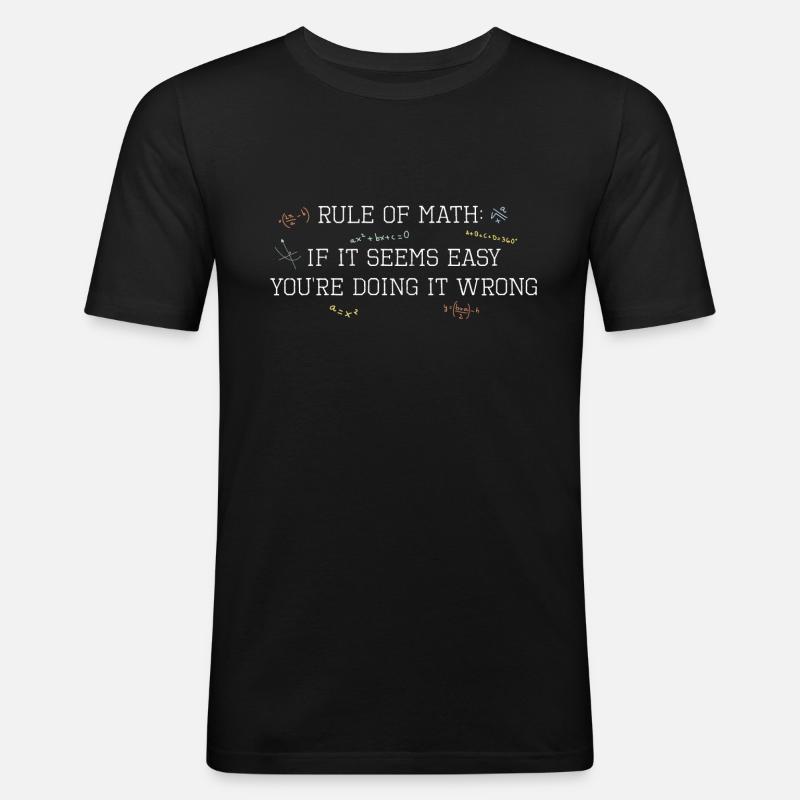Math rules complex simple - Men's Slim Fit T-Shirt - black