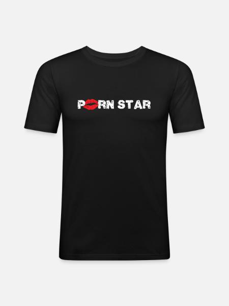 Porn Star - Men's Slim Fit T-Shirt - black