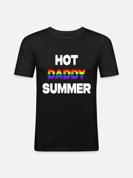 Hot Daddy Summer - Men's Slim Fit T-Shirt - black