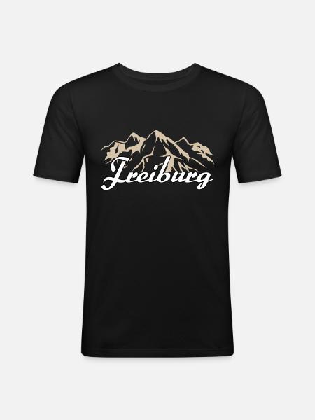Fribourg Suisse Home Gift - T-shirt près du corps Homme - noir