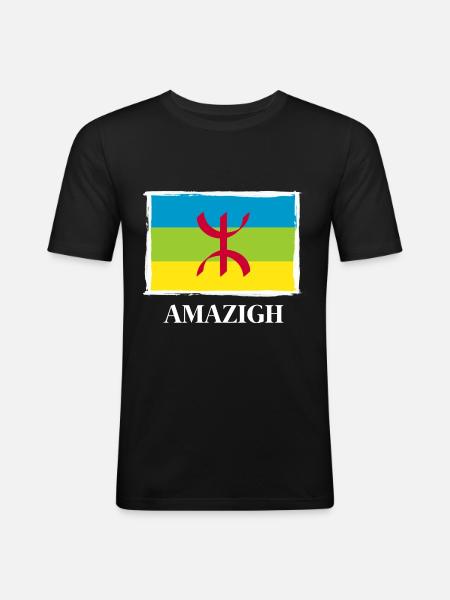 Amazigh - Men's Slim Fit T-Shirt - black
