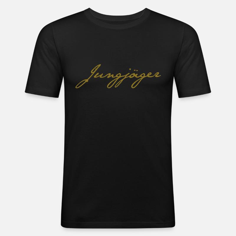 Jung-Jäger - Männer Slim Fit T-Shirt - Schwarz