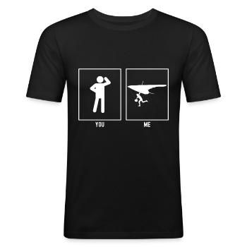 You - Me - Gliding Running Links - Men's Slim Fit T-Shirt - black - Front - Nik (191cm)