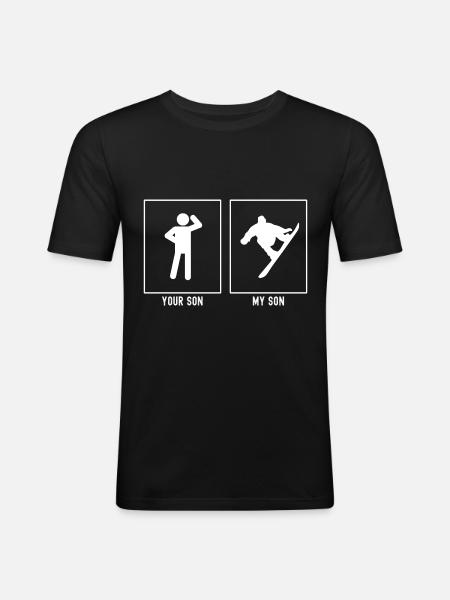 Your Son - My Son - Snowboard Extrem bergau - Camiseta ajustada hombre - negro
