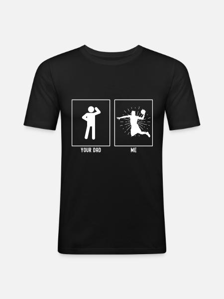 Your Father - Me - Slamdunk Basketball - Men's Slim Fit T-Shirt - black