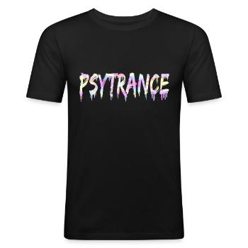 Psytrance Goa Trance - Men's Slim Fit T-Shirt - black - Front - Nik (191cm)