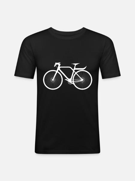 Cyclisme - (19) - T-shirt près du corps Homme - noir