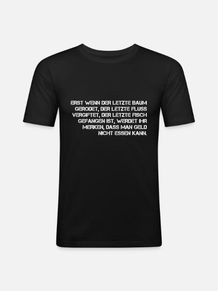 Environmental protection Pollution Money - Men's Slim Fit T-Shirt - black