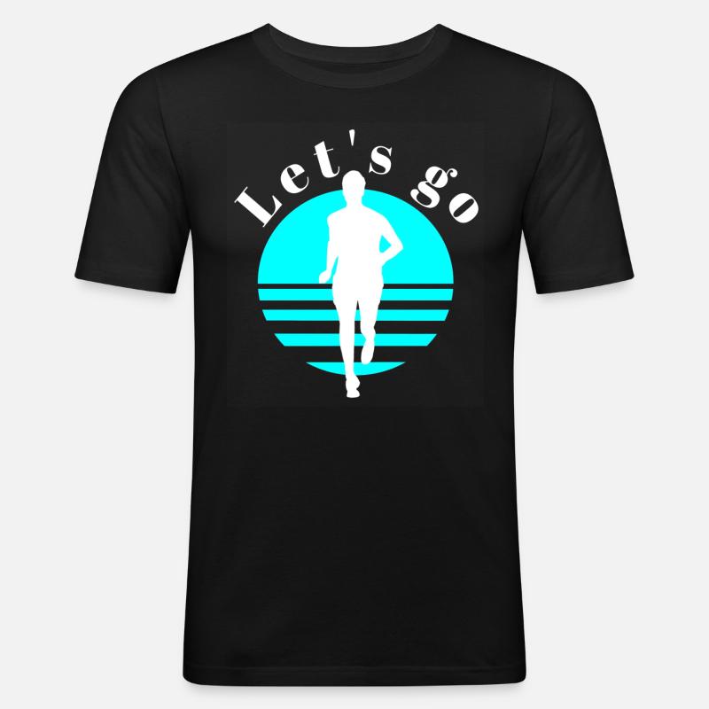 Coureur - T-shirt près du corps Homme - noir
