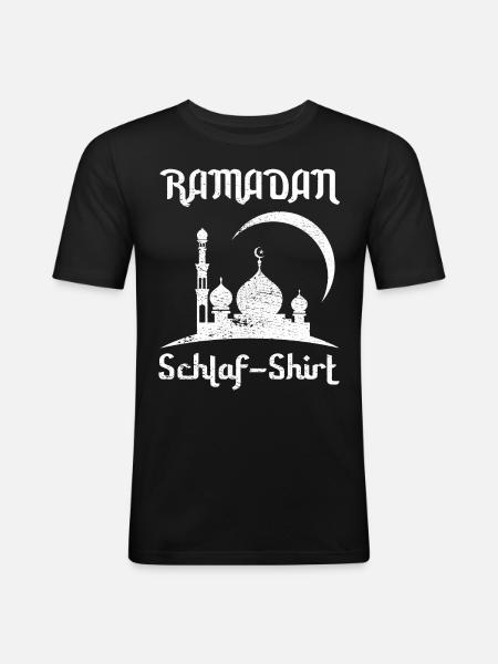 Ramadan Sleep Sleep Pajamas Gift - Men's Slim Fit T-Shirt - black