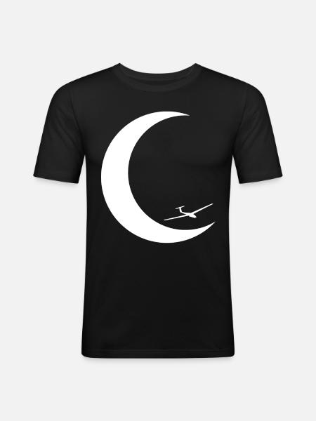 Crescent Moon - Glider - - Men's Slim Fit T-Shirt - black