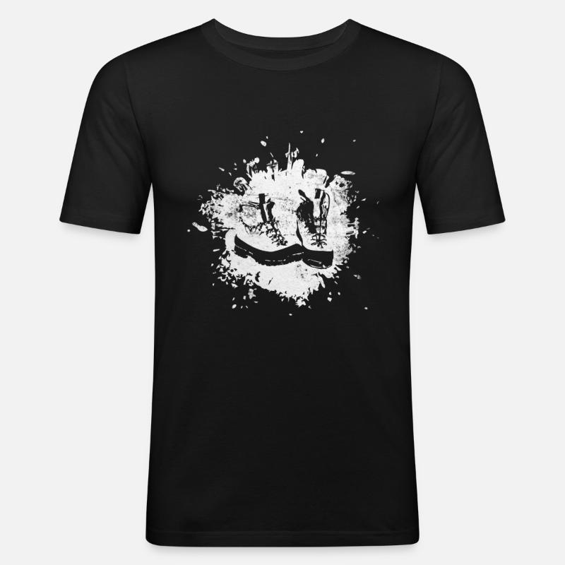Spritzer - Wanderschuhe - (2) - Männer Slim Fit T-Shirt - Schwarz