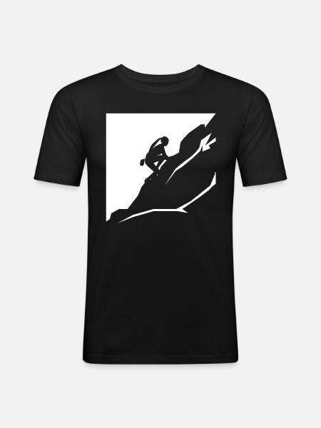 Mountains - Hiking - (11) - Men's Slim Fit T-Shirt - black