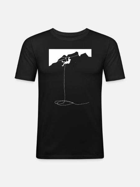 Climbing - (3) - Men's Slim Fit T-Shirt - black