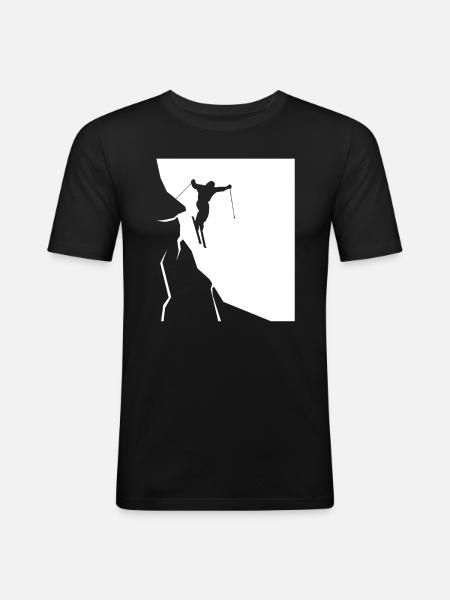 Ski - (16) - T-shirt près du corps Homme - noir