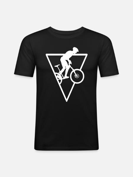Triangle - Cyclisme - (5) - T-shirt près du corps Homme - noir